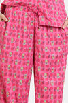 Zivame Jewel Garden Woven Pyjama Set - Fruit Dove — thumbnail 6